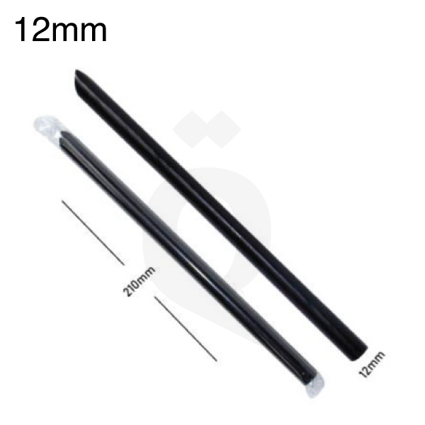 [002043] 12*210mm Black Spike Straw Film Wrap 4000/Ctn
