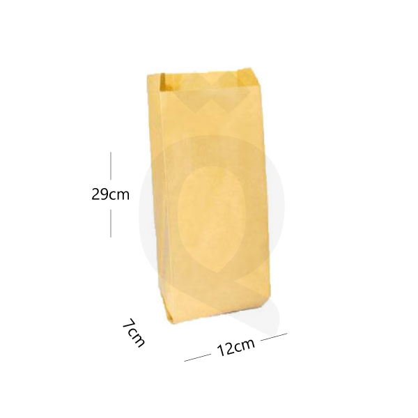 [003002] Satchel Kraft Paper Bag 12×7×29 cm 1000/ctn