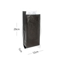 Black - Satchel White Paper Bag 12×7×29 cm 1000/ctn
