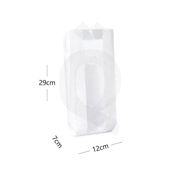 Satchel White Paper Window Bag 12×7×29 cm 1000/ctn