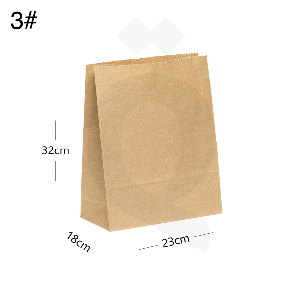 [003014] #3 Kraft Paper No Handle Bag Size 23x18x32cm 200/ctn