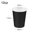 12oz Single Wall Black - White Paper Cup 1000/ctn