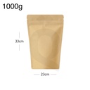 1000g Kraft Stand Up Ziplock Bag 250/ctn
