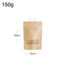 150g Kraft Stand Up Ziplock Window Bag 400/ctn
