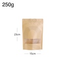 250g Kraft Stand Up Ziplock & Window Bag 250/ctn