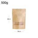 500g Kraft Stand Up Ziplock & Window Bag 250/ctn