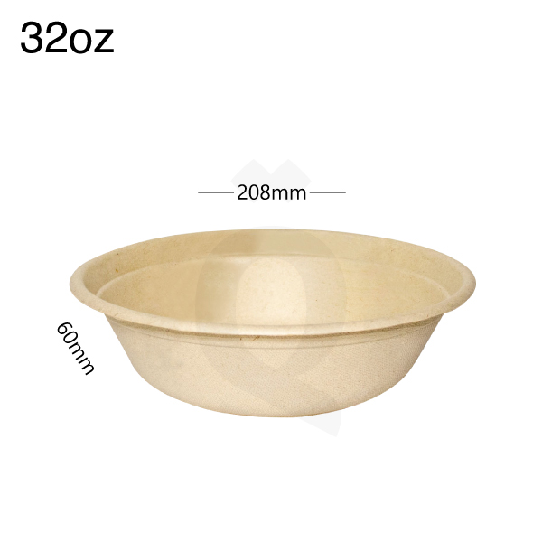 [900221] 2OZ Bagasse Sugarcane Round Food Bowl2000/ctn With transparent flat cover