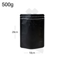 500g Black Stand Up Ziplock Valve Bag 300/ctn