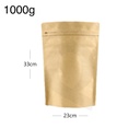 1000g Kraft Stand Up Ziplock & Valve Bag 250/ctn