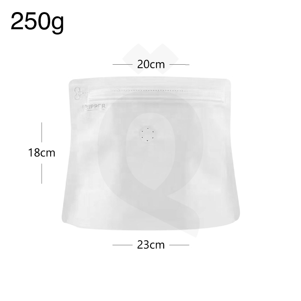 [003049] 250g White Diamond Stand Up Ziplock Valve Bag  300/ctn