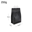 250g Black Flat Bottom Ziplock Valve Bag 300/ctn