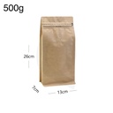 500g Kraft Flat Bottom Ziplock Valve Bag 300/ctn