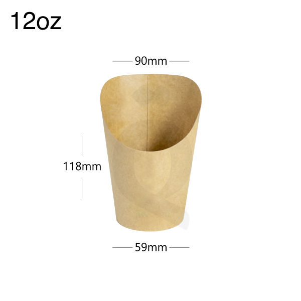 12oz Kraft Paper Fries Cup 500/ctn