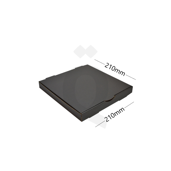 [004058] علبه بيتزا ورق اسود مقاس 21×21  سم  50  حبة