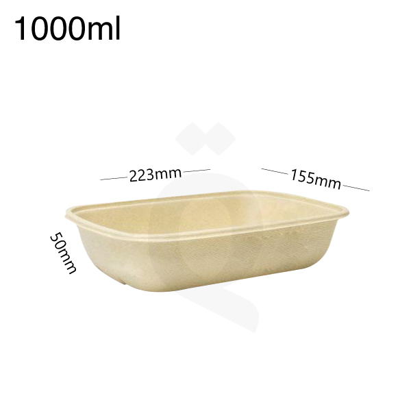 [004062] 1000ml Bagasse Sugarcane Food Bowl 300/ctn
