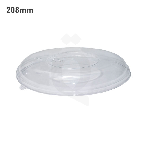 208mm PET Plastic Sugarcane Round Bowl Lid 300/ctn