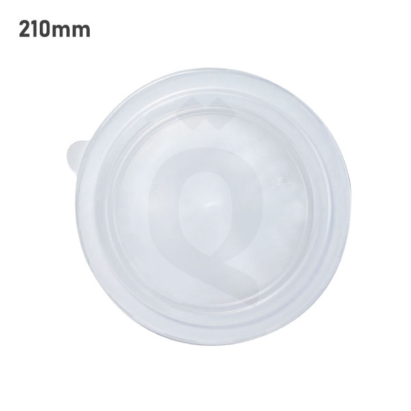 [004076] 210mm PP Plastic Sugarcane Round Bowl Lid 300/ctn