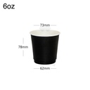 6oz Double Wall Black - White Paper Cup 500/ctn