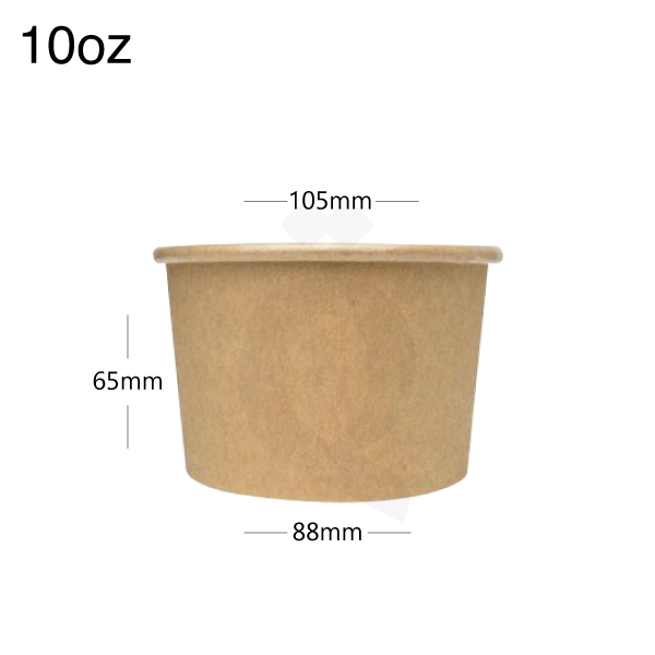 10oz Kraft Paper Ice Cream Cup 1000/ctn