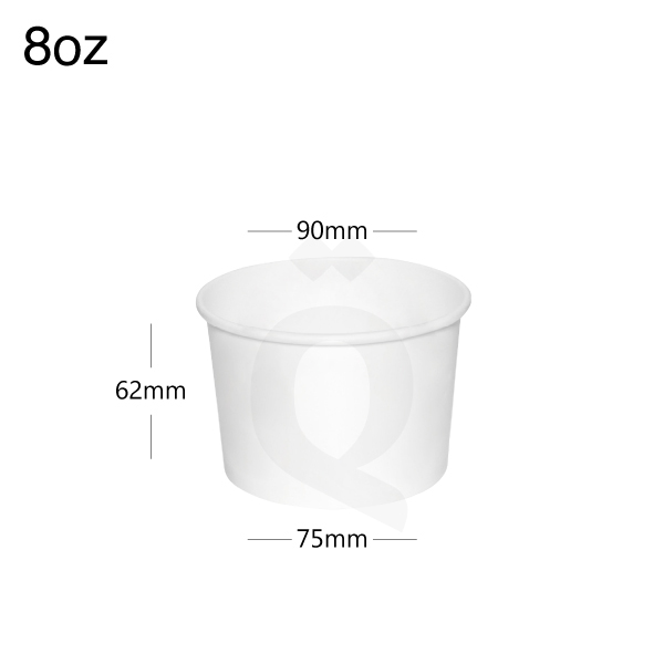[005013] 8oz White Paper Soup Cup 500/ctn