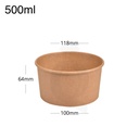 500ml Kraft Paper Soup Cup 500/ctn