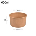 600ml Kraft Paper Soup Cup 500/ctn
