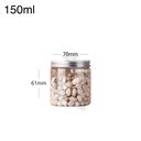 150ml/70mm PET Plastic Jar Alu Cap 100/ctn