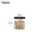 150ml/70mm PET Plastic Jar Black Alu Cap 100/ctn