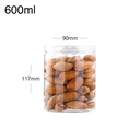 600ml/90mm PET Plastic Jar Clear PP Cap 100/ctn