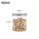 600ml/90mm PET Plastic Jar Alu Cap 100/ctn