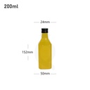 200ml PET Plastic Bottle with Black Alu Cap 200/ctn