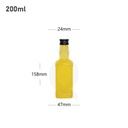 200ml PET Plastic Bottle with Black Alu Cap 200/ctn