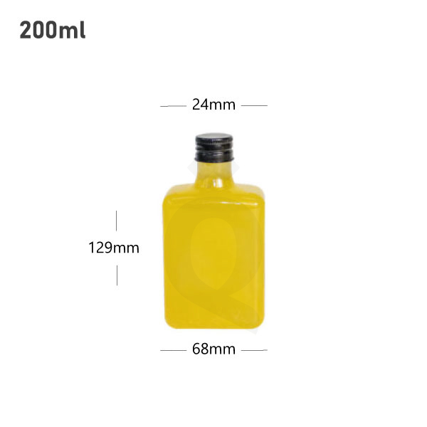 [007040] 200ml C PET Plastic Cold Brew Bottle Black Alu Cap 200/ctn