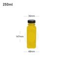 250ml PET Plastic Bottle with Black Plastic Cap 200/ctn