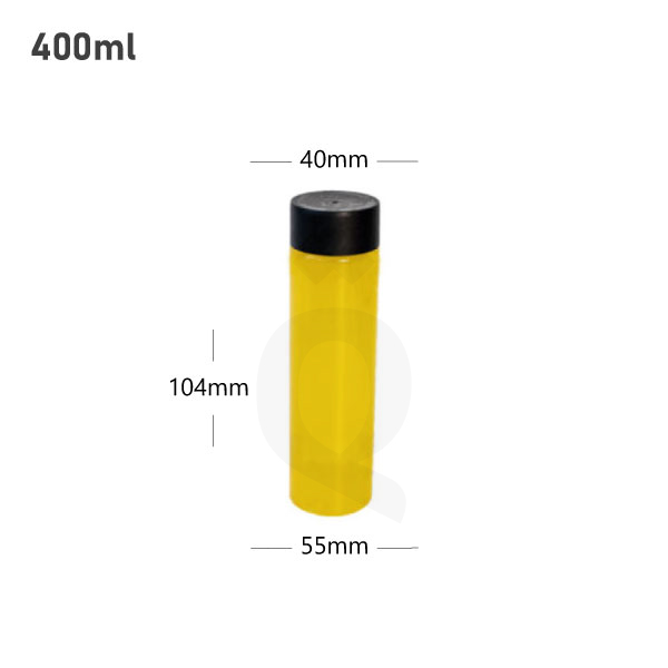 400ml PET Plastic Bottle with Black PP Cap 100/ctn