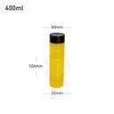 400ml PET Plastic Bottle with Black PP Cap 100/ctn