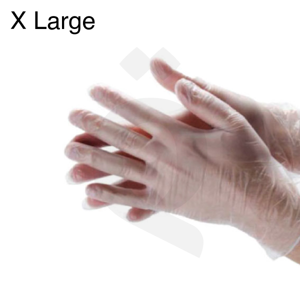 X Large Clear Vinyl Gloves 1000/ctn