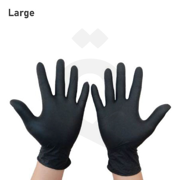 [008007] Large Black Vinyl Gloves 800/ctn