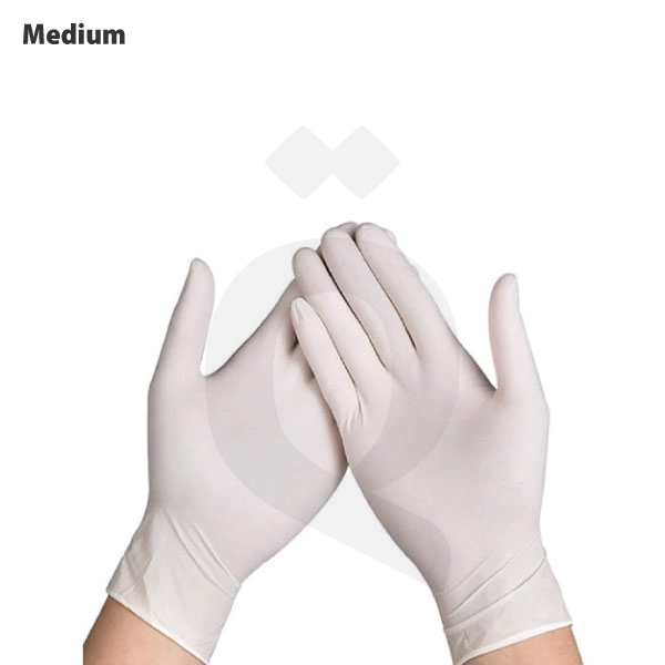 [008012] White Latex Gloves Medium 1000pcs/ctn