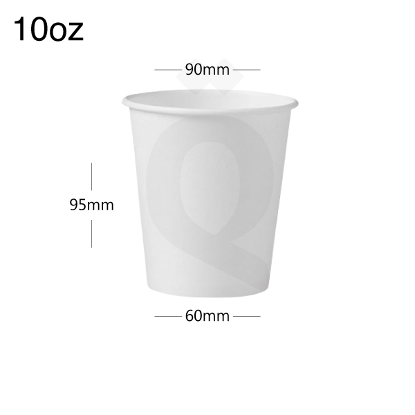 [001004] 10oz Single Wall White Paper Cup 1000/ctn