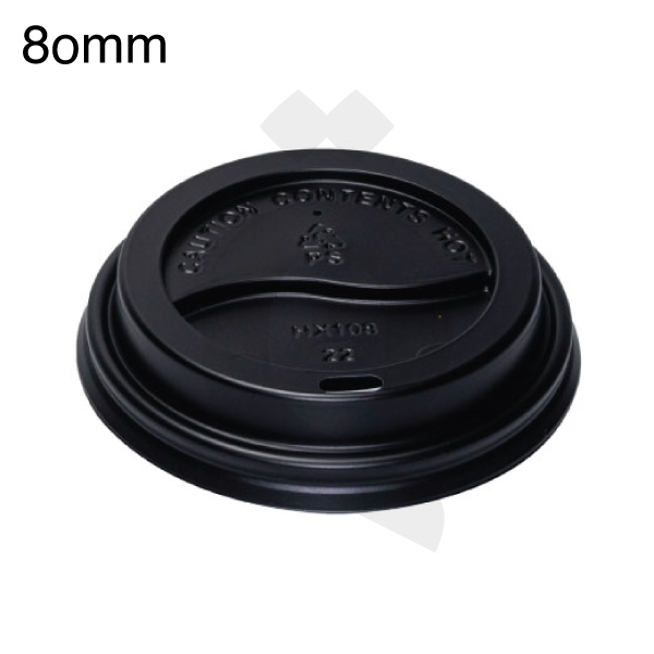 [001039] 80mm PS Plastic Black Lid No Cap 1000/ctn