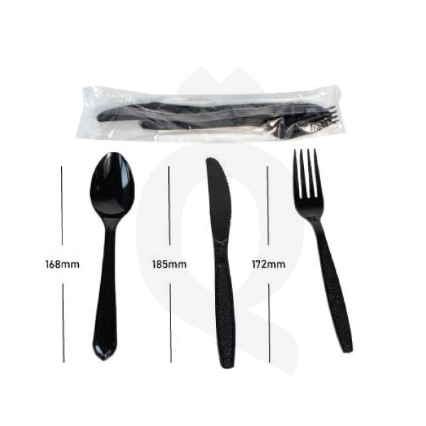 PS Plastic Black Food Kit Film Wrap 500/ctn