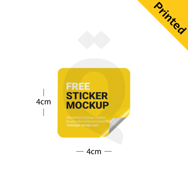 [500028] Sticker Label Size 4x4cm Printed 1000pcs