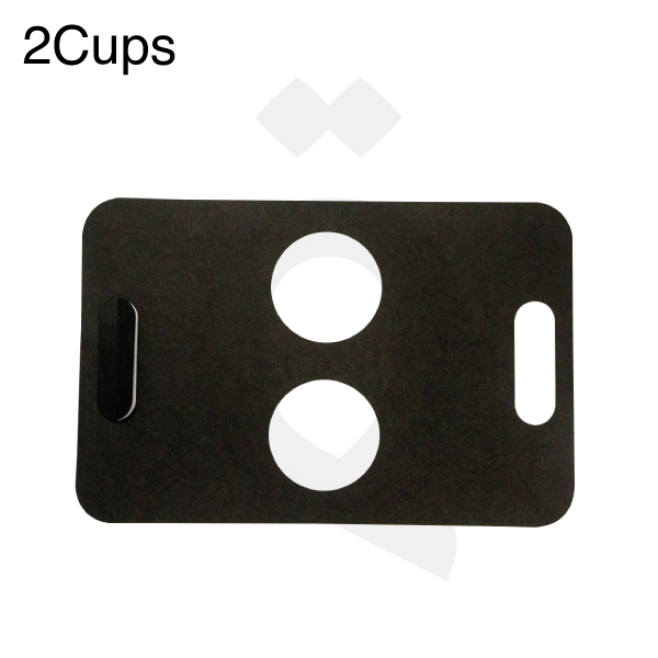 [001057] 2 Cup Black - Kraft Paper Holder 24×39cm 500/ctn