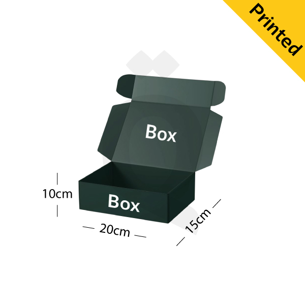 [500044] White Paper Box Printed 20x15x10h cm