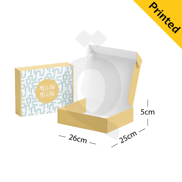 [500067] White Paper Box Printed Size 26x25x5cm