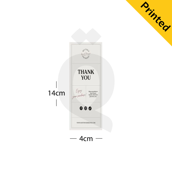 [500072] استيكر رول مطبوع مقاس 4*14سم