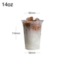 14oz/92mm PET Plastic Cold Beverage Cup 1000/ctn