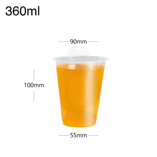 [002009] 360ml/90mm PP Plastic Cup 500/ctn