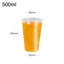 500ml PP Plastic Injection Cold Beverage Clear Cup 90m 500/ctn